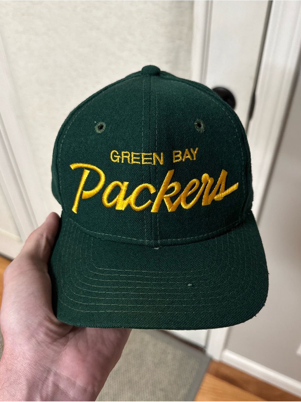 Vintage Sports Specialties Snapback Hat Green Bay Packere Script Cap